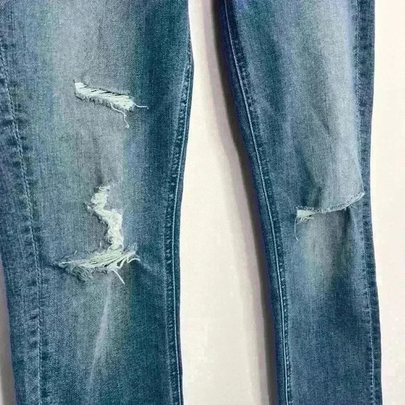 Mother Mid Rise Dazzler Ankle Fray in Weekend Warrior Straight Leg Jeans Size 27 - Picture 8 of 12